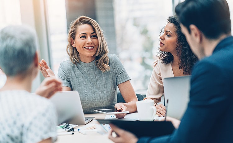 Group of people on a business meeting